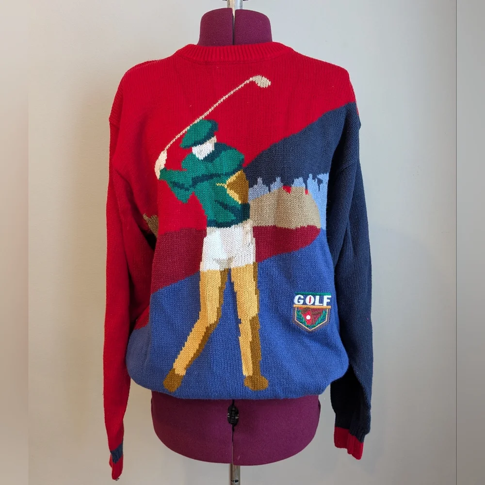 Vintage golf Par Four oversized sweater